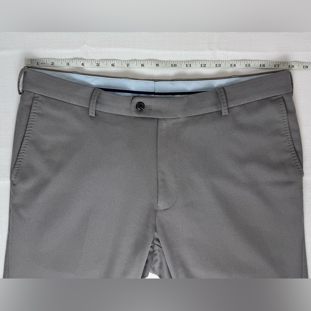 PETER MILLAR Charlotte Performance Trouser Pants Gray 35x30 (29.5”) - Picture 11 of 16
